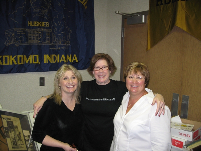 Susan Beatty , Virginia Root and Jane Schroeder Fague hanging out in the Haworth room at KHS ...Saturday afternoon.